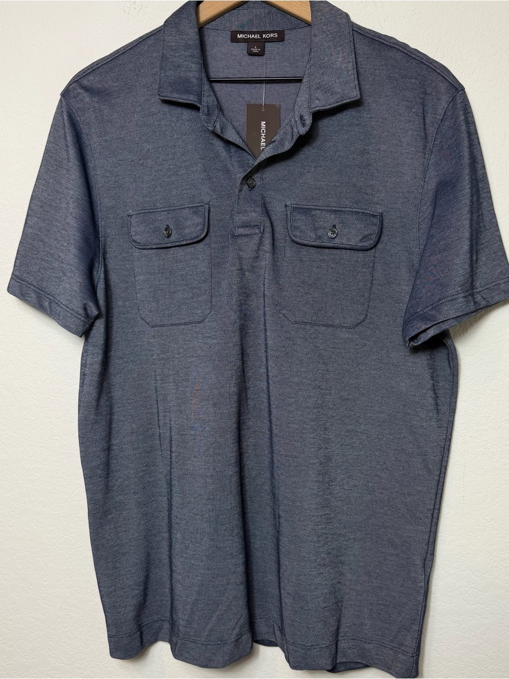 Michael Kors Blue Polo Shirt Men's Size Large NWT